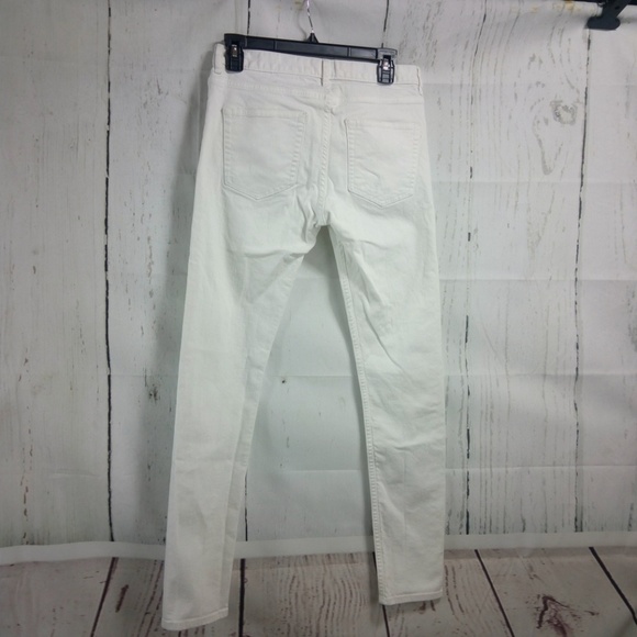 H & M Skinny Fit Women's Size 29 White Jeans 28x29 - Picture 4 of 7